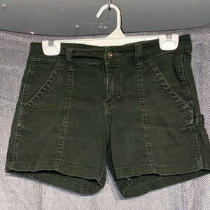 Dark Green Women's Cargo Shorts
